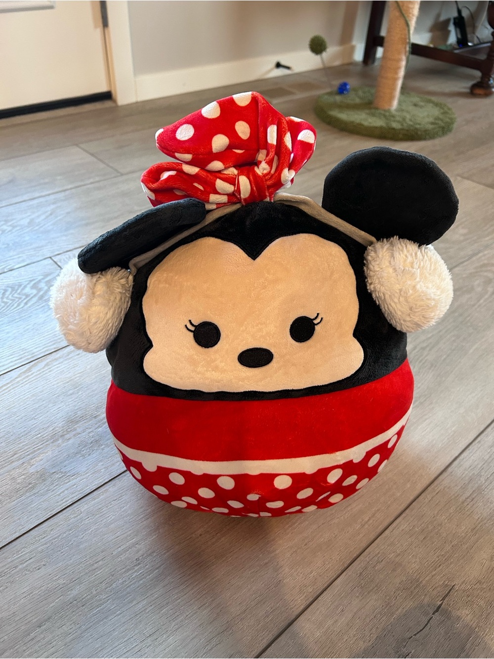 Squishmallows Disney Red Holiday Minnie Mouse 12” Plush Toy Earmuffs Winter
